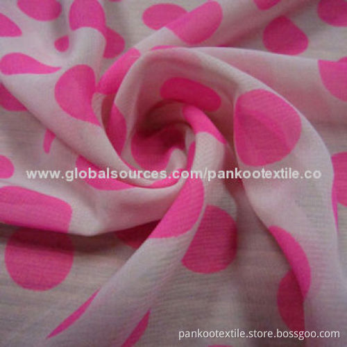 75D Poly chiffon printed fabric, 107*82", 57/58" width, 66g weight, soft texture,for women's dresses